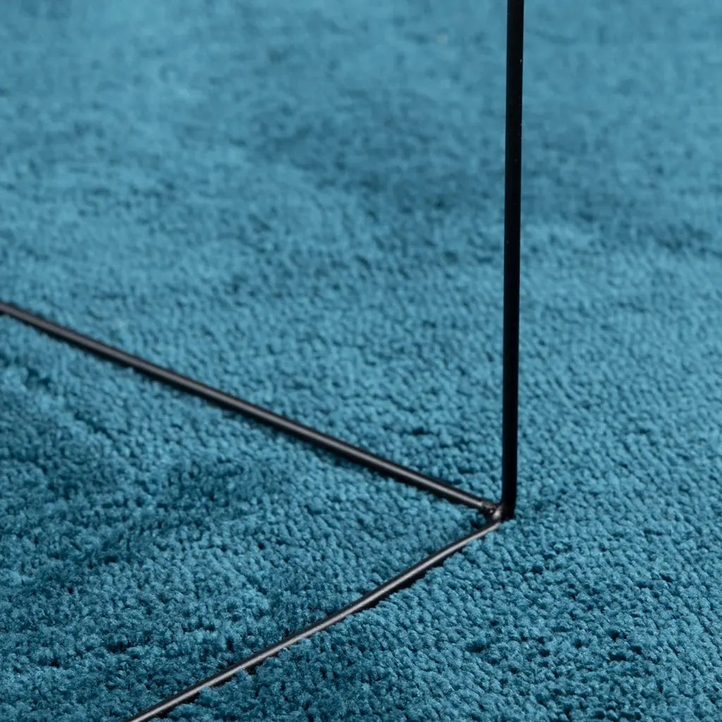 vidaXL Tappeto OVIEDO a Pelo Corto Turchese 240x240 cm