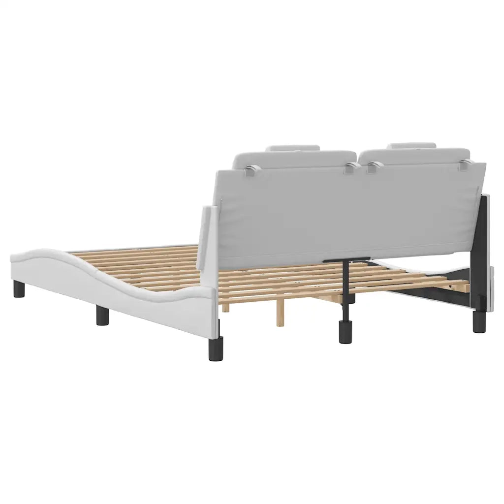 Giroletto Viana senza Materasso Bianco 120x200 cm in Similpelle 3208083