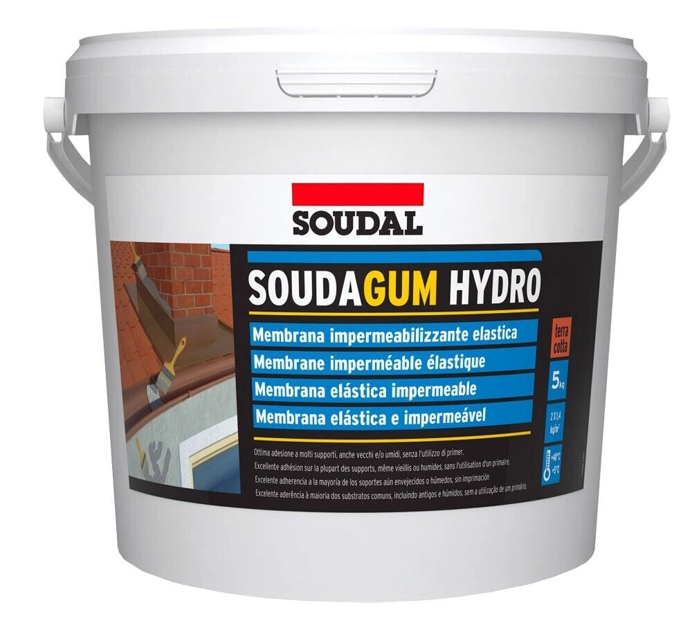 MEMBRANA IMPERMEABILIZZANTE 'SOUDAGUM HYDRO' SOUDAL 5 Kg - Col. Grigio - SOUDAL