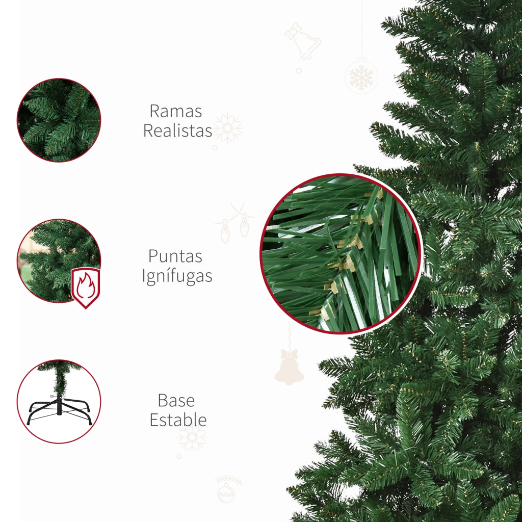 Albero di Natale Artificiale 150 cm Verde ¨C zephmum ¨C PVC Ign¨ªfugo Base Pieghevole