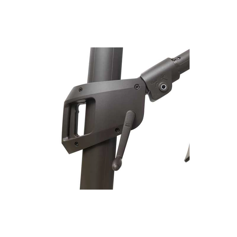 Ombrellone Noah alluminio palo lateraleantracite m3x3h2,42 con cover