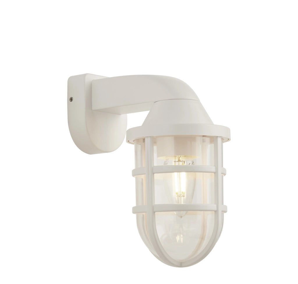 Applique Contemporanea Mare Policarbonato Bianco Trasparente 1 Luce E27