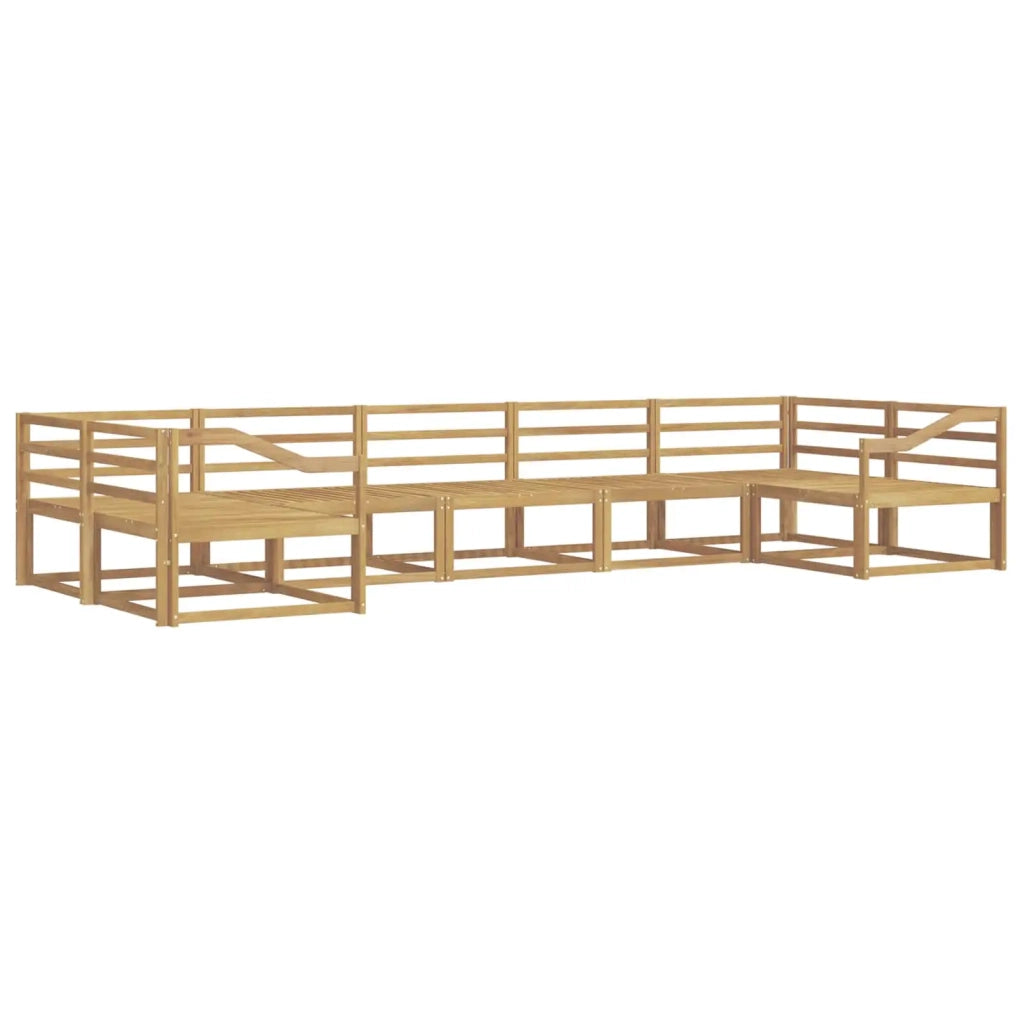 Set di divani da esterno 7 pcs Bianco Legno di Acacia Massello 3386983