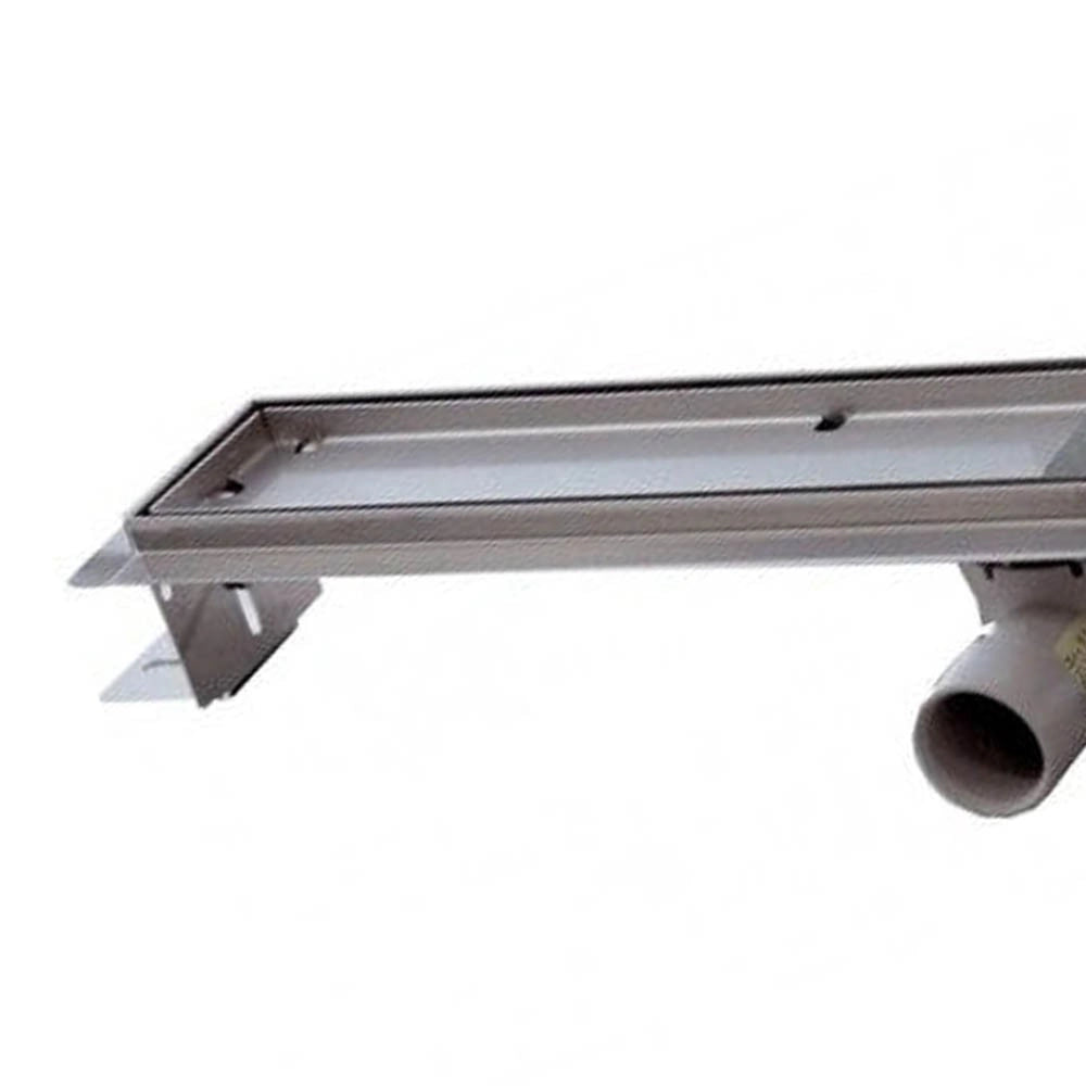 Canalina sifonata a pavimento piastrellabile 12,5x80