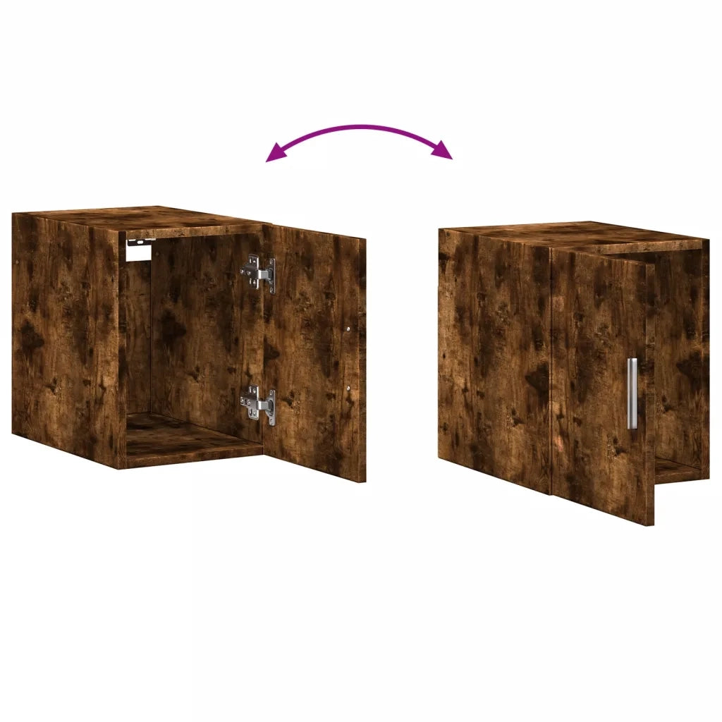 Mobile contenitore sottile 30 x 42,5 x 225 cm ampio spazio contenitivo per bagno o cucina legno composito finitura rovere affumicato 02_0055556