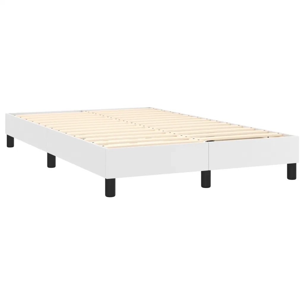 Giroletto Molle con Materasso e LED Bianco 120x200cm Similpelle 3134154