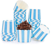 Set di forme per muffin da 50 - Dispositivo di sicurezza per il calore fino a 200 °C - Materiale naturale e sicuro per l'alimentazione - Forme per cupcake - Dimensioni 6,9 cm/6 cm/5,4 cm