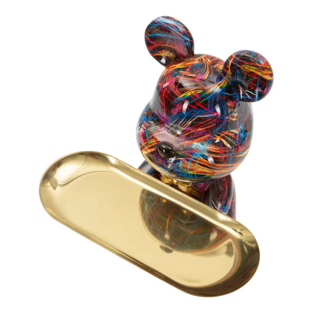 Scultura Orsetto 2, Multicolore, Poliresina, 17x15x22,5 cm