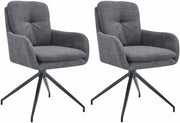 Set di 2 sedie da pranzo in tessuto Pickett 5