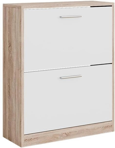 Armadio per le scarpe Gizmo, Bianco, 59 x 72.5 cm 2 scomparti, per la conservazione delle scarpe e combinabile con i mobili Gizmo