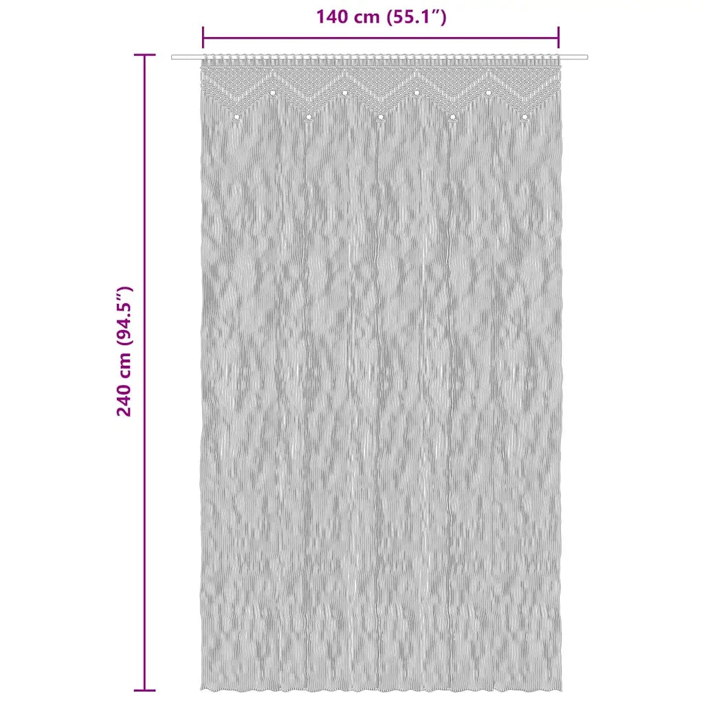 Tenda Macramè 140x240 cm in Cotone 133908