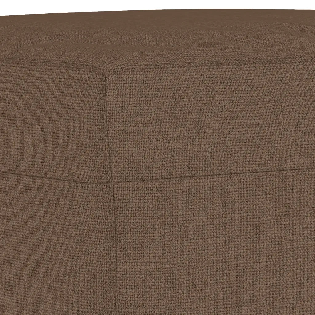 Set di Divani 3 pz con Cuscini Marrone in Tessuto