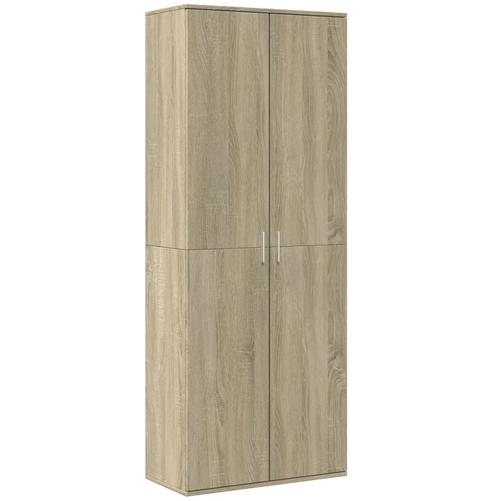 Credenza Rovere Sonoma 70x35x180 cm in Legno Multistrato