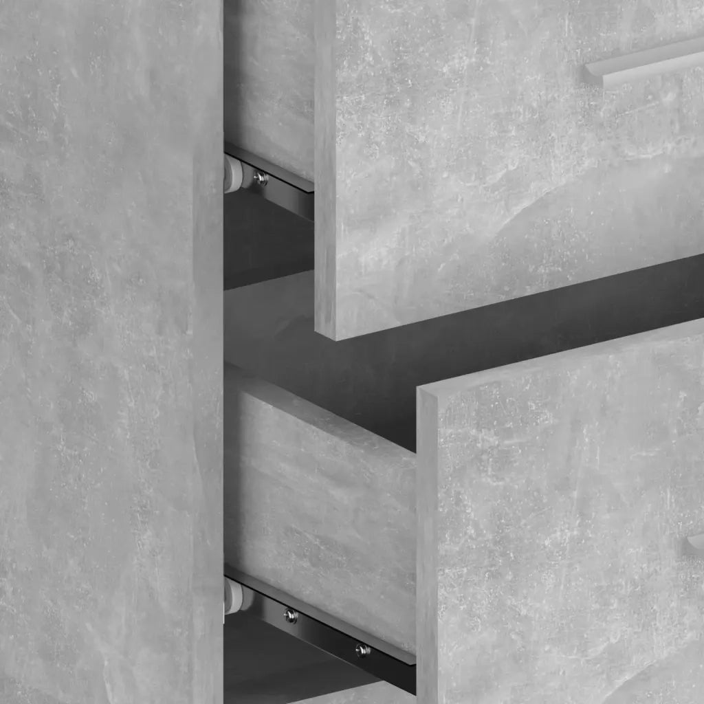 Comodino a Muro-Tavolino da notte sospeso Grigio Cemento 968512