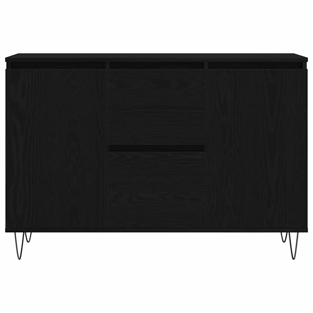 Credenza-Buffet-Armadio da cucina Rovere nero 101.5 x 35 x 70 cm Legno multistrato 737124
