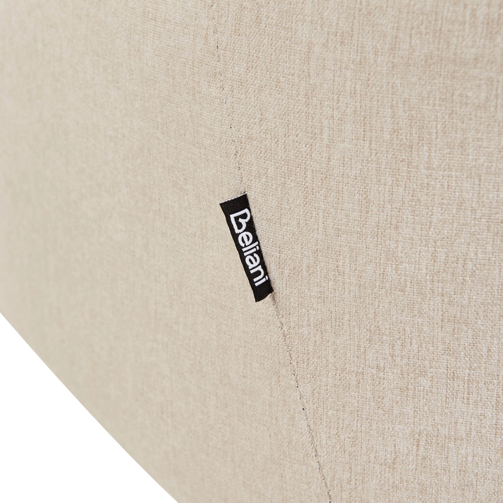 Set di 2 sedie da pranzo girevoli in tessuto beige con schienale a braccioli Gambe in metallo nero Retro