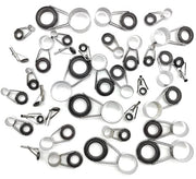 Set di guainatura a 35 pezzi per riparazione di canna da pesca - accessori per canna da pesca - ceramica/acciaio inossidabile - resistente alla abrasione e corrosione - set di guainatura per canna da pesca - guainatura per canna da pesca.