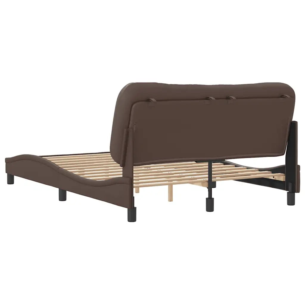Giroletto senza Materasso-Struttura Letto Hvar Marrone 120x200 cm in Similpelle