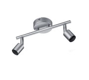 Faretti a Soffitto Barra 2 Luci Led GU10 Alluminio Senza Lampadine Paris GD Trio