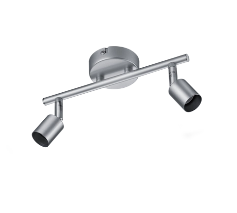 Faretti a Soffitto Barra 2 Luci Led GU10 Alluminio Senza Lampadine Paris GD Trio