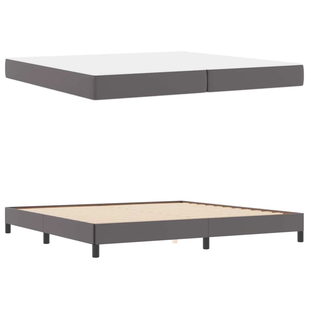 Struttura del letto con materasso Grigio 200 x 200 cm Tessuto 3398651