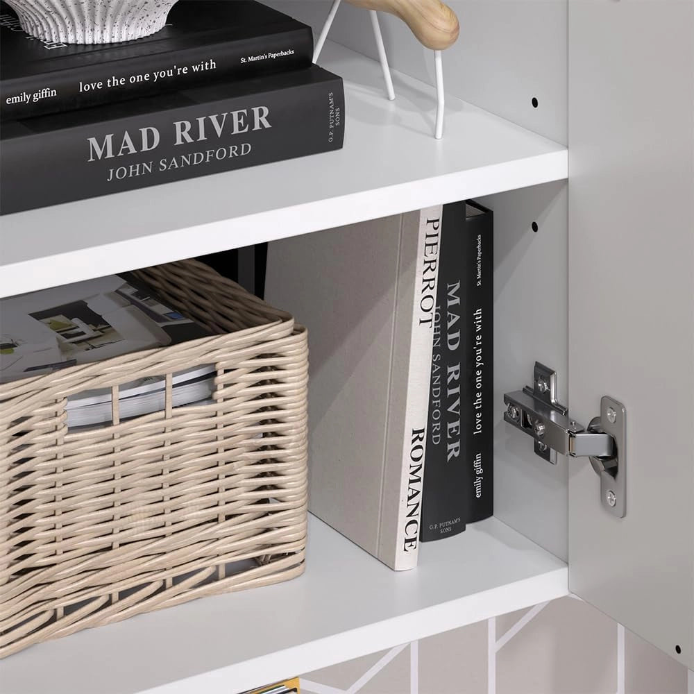 Armadio universale Wido, Bianco/Sonoma, 40.2 x 120 cm con una porta, adatto per la conservazione di oggetti domestici