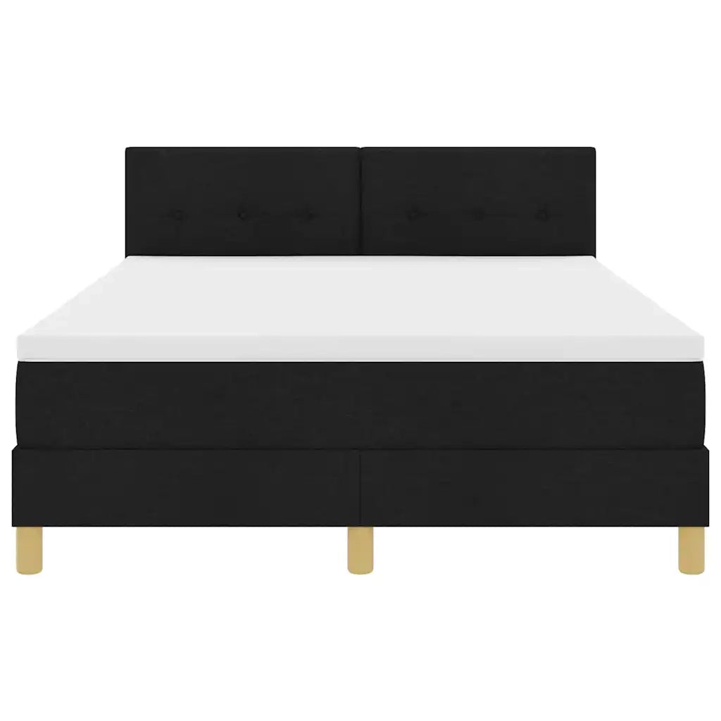 Letto a Sorgente LED con cuscino Nero 160 x 200 cm Tessuto 3342452