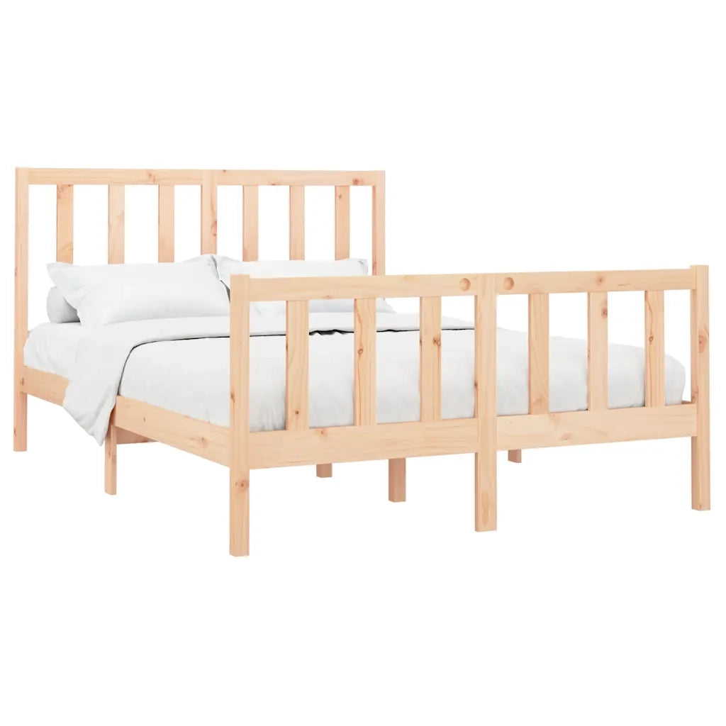 Giroletto senza Materasso-Struttura Letto 140x200 cm in Legno Massello di Pino 239706