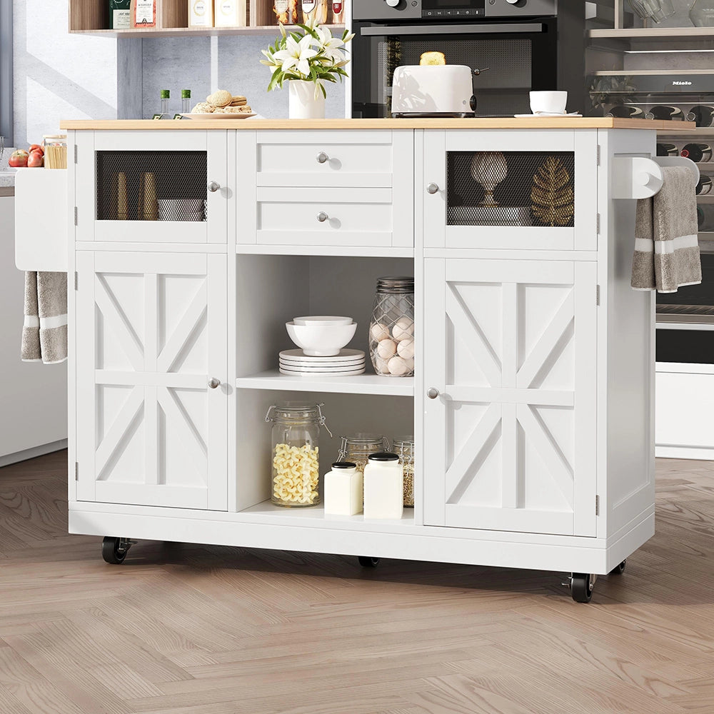 Isola cucina 3D - Xylo - bianco porte tridimensionali regolabile
