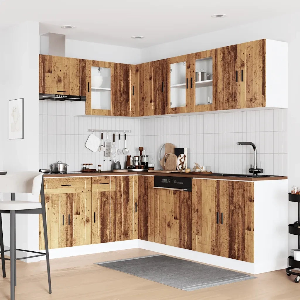 Set Mobili da Cucina 11 pz Porto Legno Antico in Truciolato