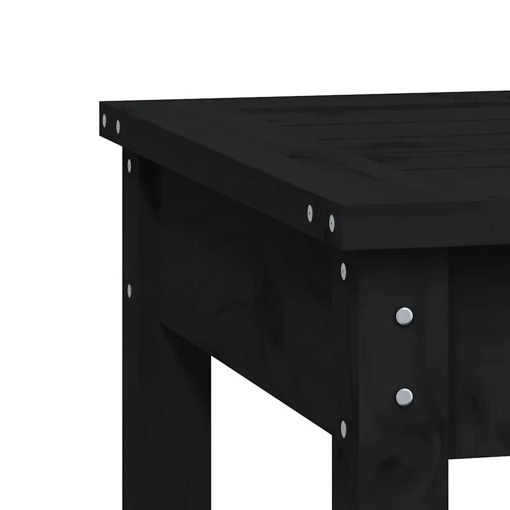 Panchina da Giardino | Panca da Giardino Nera 109x44x45 cm Legno Massello di Pino