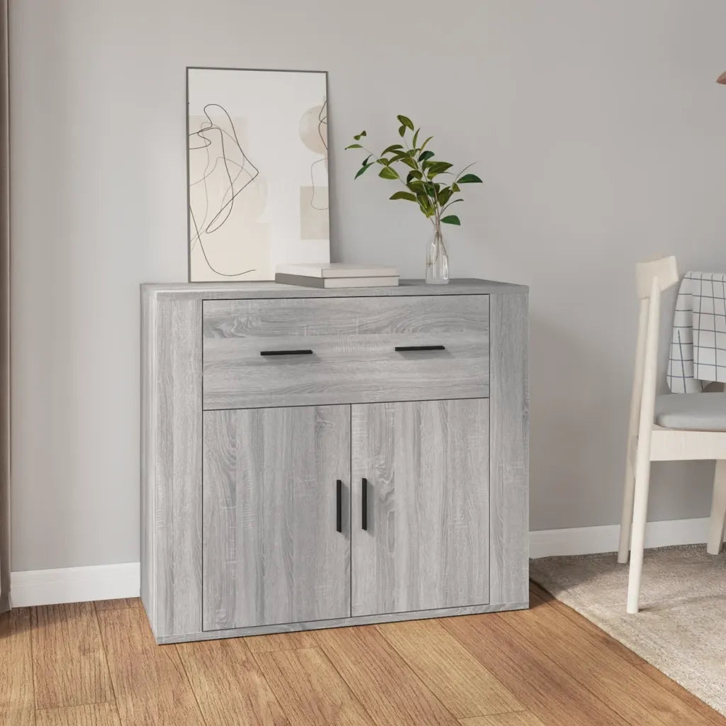 Credenza | Madia | Buffet da pranzo | Armadio da pranzo Grigio Sonoma 80x33x70 cm in Legno Multistrato