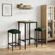 Sgabello da bar 2 pcs Verde Scuro 40 x 32 x 74 cm 8006176