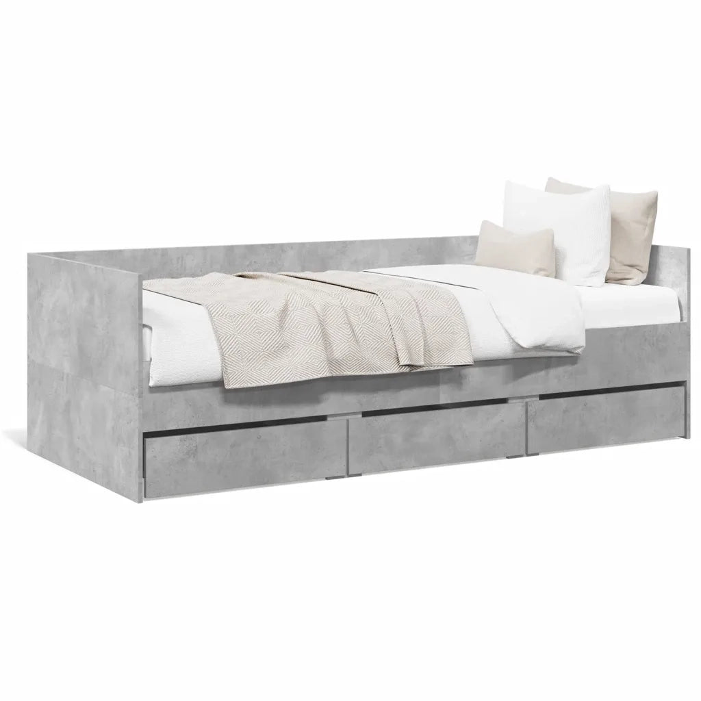 Divano Letto con Cassetti senza Materasso 100x200 cm 3280814