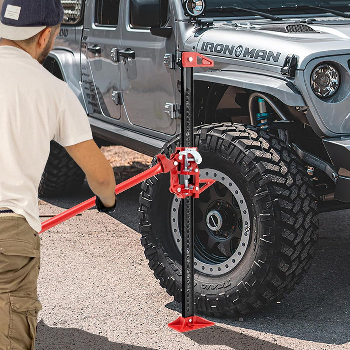 Cric per Auto a Cremagliera, Capacità di Sollevamento di 3000 kg, Cric di Sollevamento Pesante per Auto, Camion, Jeep, Quad, UTV e SUV