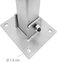 Barriera per parcheggio auto pieghevole cm 65 acciaio grigio e strisce rosse 13_0002309