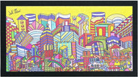 Zerbino Gomma Dipinto Artistico Jack Ottanio Pop Art 40x70 cm Antiscivolo Boston (A)