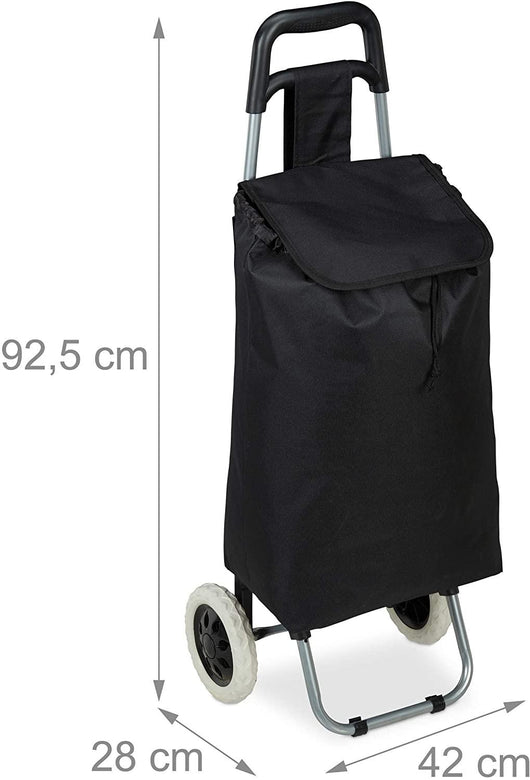 Carrello spesa pieghevole borsa estraibile carrello spesa 28 litri ruote nere 13_0000707_3