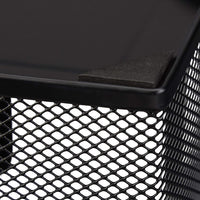 Set 6 forniture per ufficio pattumiera portapenne blocco note biglietti da visita posta portaoggetti in metallo nero 13_0002465_2