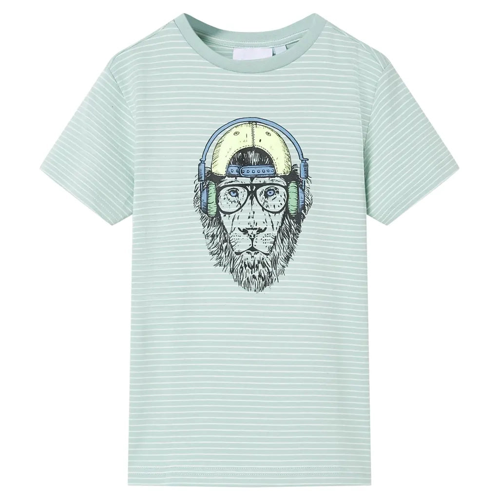 Maglietta da Bambino con Strisce Menta Chiaro 104cod mxl 110764