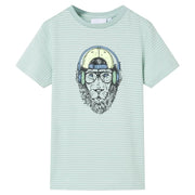 Maglietta da Bambino con Strisce Menta Chiaro 104cod mxl 110764