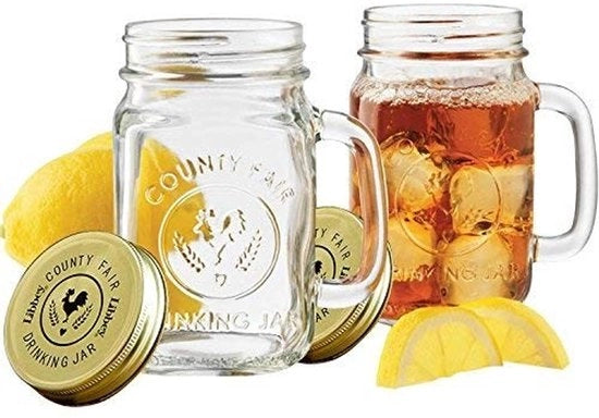 Set di bicchieri in vetro da cocktail da 480 ml - Set da 2 - Leggeri - Ideali per feste all'aperto e barbecue