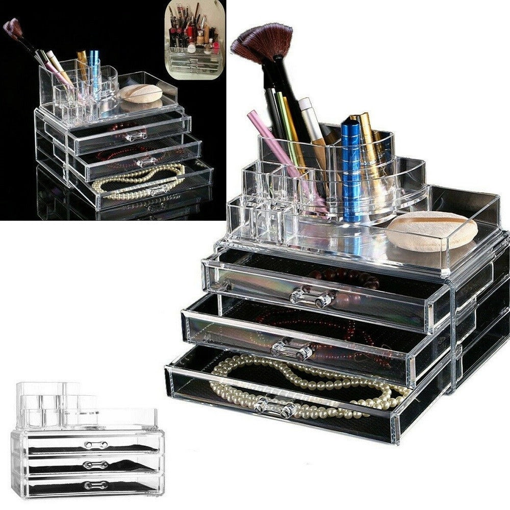 Trade Shop - Organizzatore Portatrucco Cosmetici Box Trucco Porta Trucchi Rossetti Make Up -