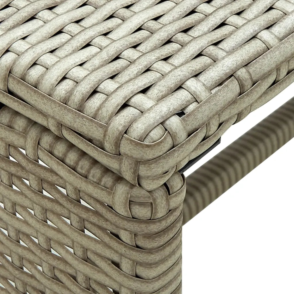 Tavolino da CaffÃ¨ Beige 70x40x38 cm in Polyrattan cod mxl 55348