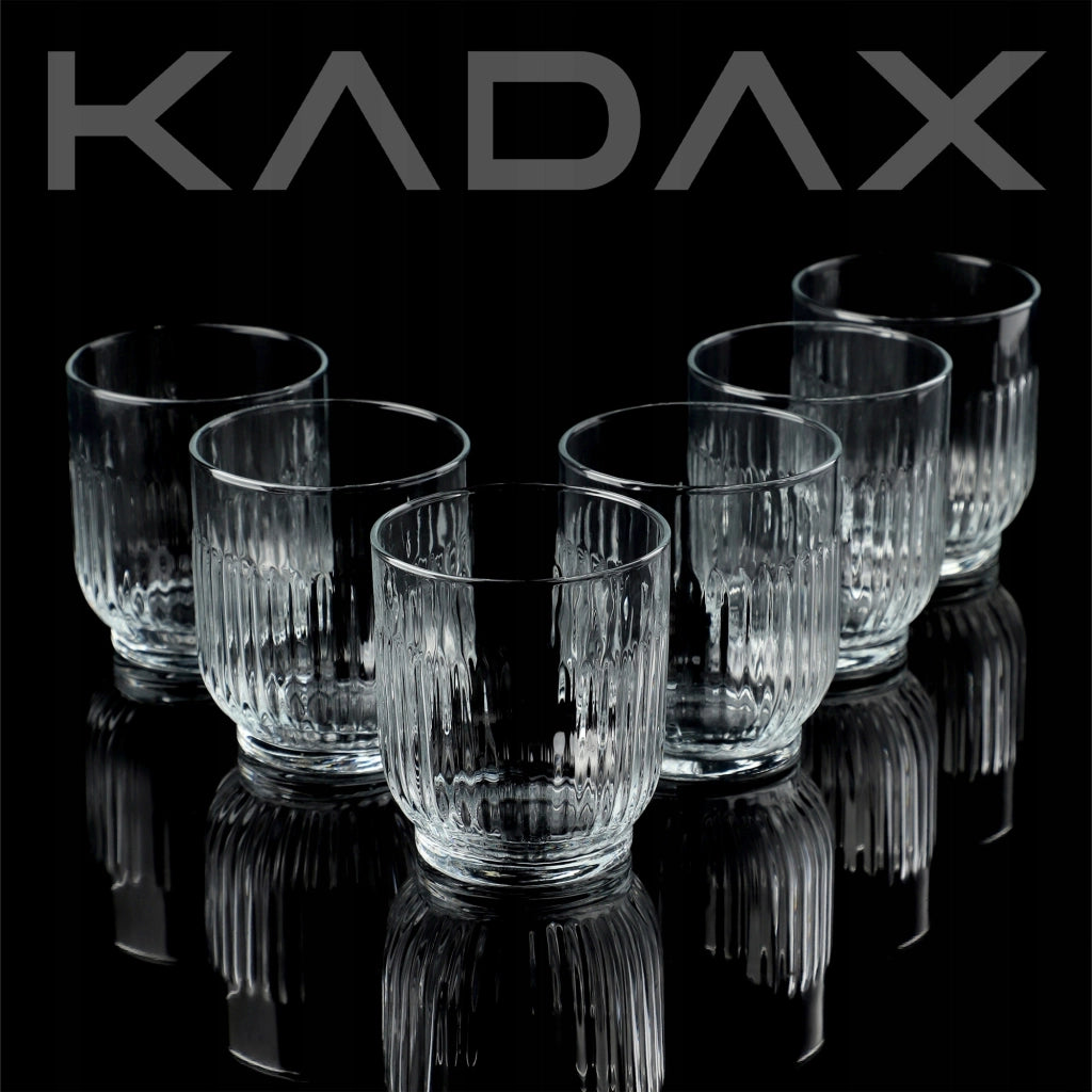 Bicchieri KADAX per bevande, whisky, succhi di frutta, set da 6 bicchieri, 330 ml