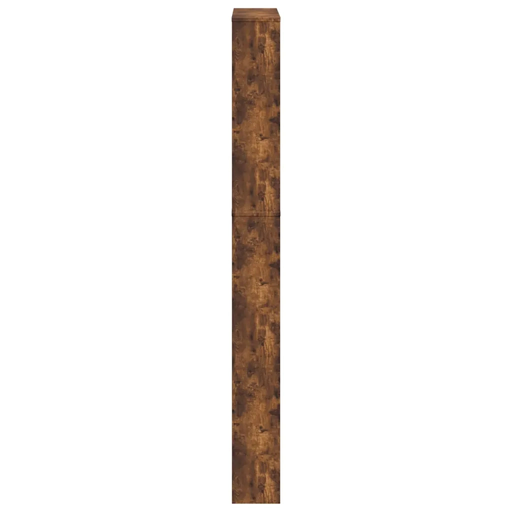 Scarpiera con Specchio a 5 Livelli Rovere Fumo 63x17x169,5 cm