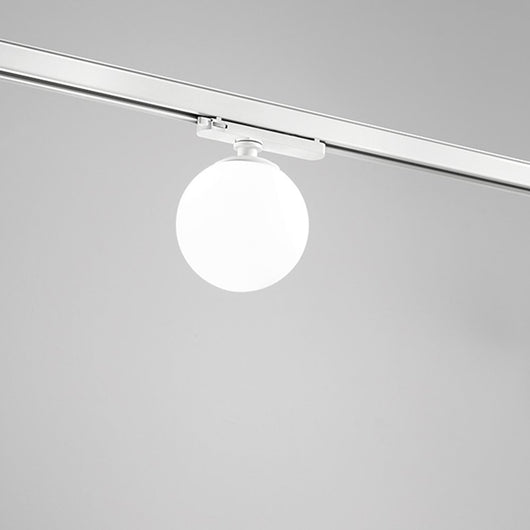 Plafoniera Sfera Per Binario Metallo Bianco Acrilico Led 15W 3000K