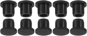 Stopper per fori con materiale flexibile in silicone - diametro 10-11mm - nero - 10 pezzi - resistente all'usura