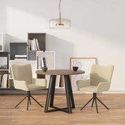 Sedie da Pranzo Girevoli 2 pz Crema in Velluto cod mxl 19302