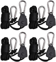 Set di carrucole per cavi - carrucole interne - set di carrucole per cavi - carrucole per cavi - carrucole interne - set di carrucole per cavi hanger - carrucole per cavi - 2m - 150 lbs - nero